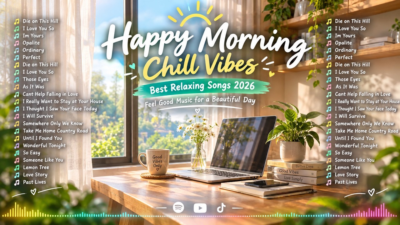 Happy Morning Chill Vibes ☀️ Best Relaxing Songs 2026 | Feel Good Music for a Beautiful Day