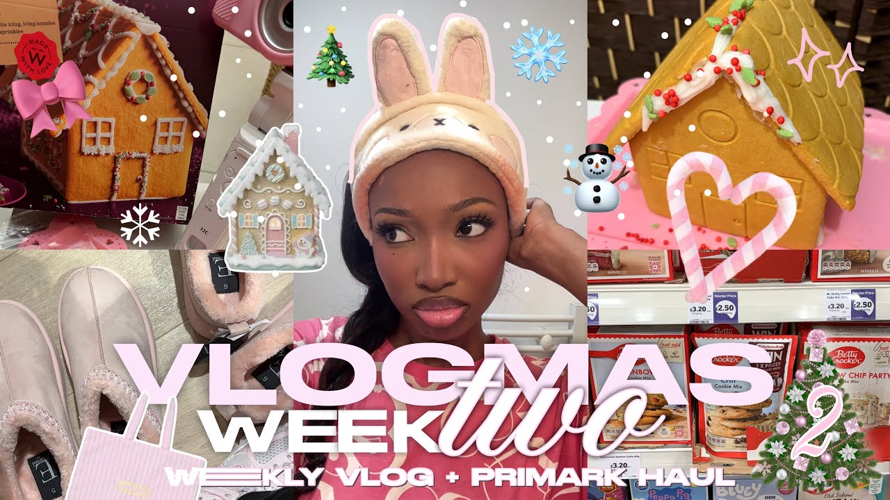 Еженедельный видеоблог ☆ Рождественские покупки в Primark и TK Maxx + пряничный домик 🎄🎀 | Vlogma...