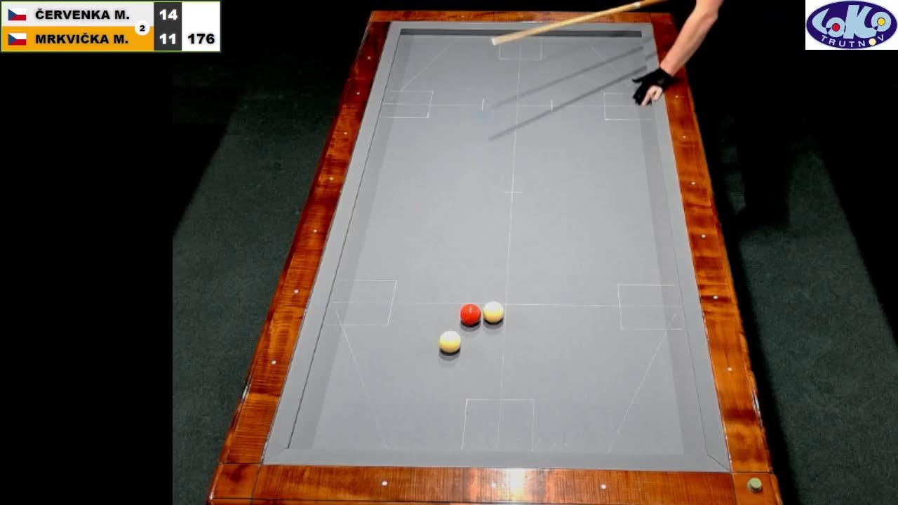 Czech league | Balkline 52/2 | D2 | 13th round | Michal Červenka v Martin Mrkvička