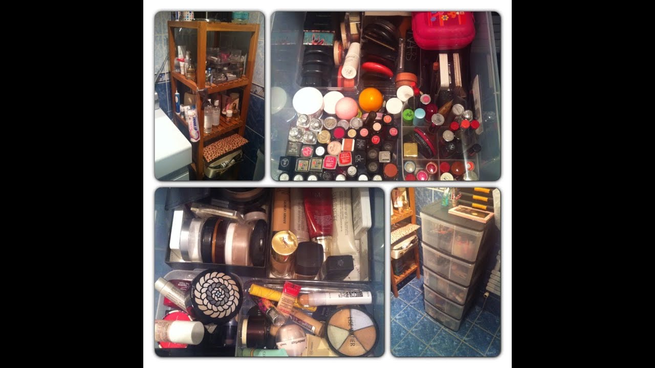 Ma collection de maquillage + rangement