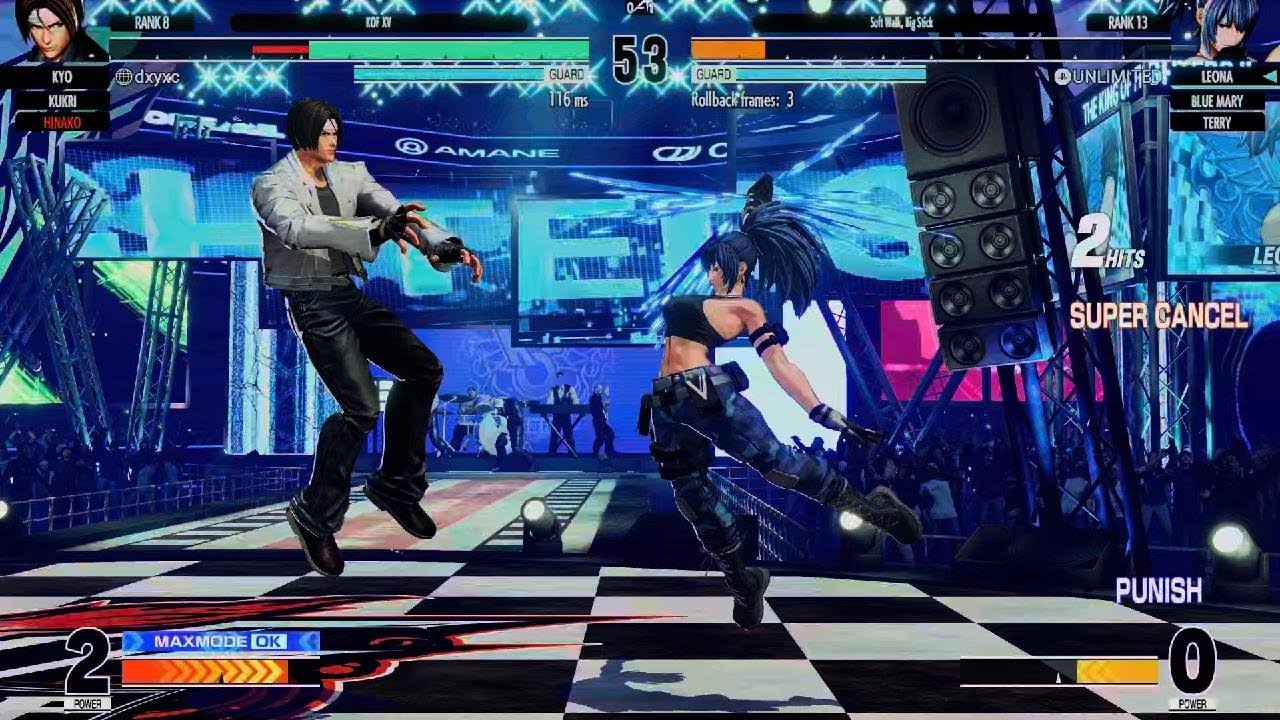 KOF XV_ Leona, Blue Mary & Terry vs. Hinako,Kyo & Kukri