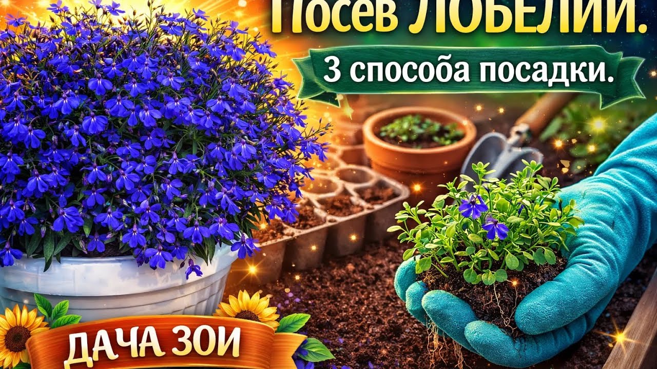 Посев ЛОБЕЛИИ. 3 способа посадки