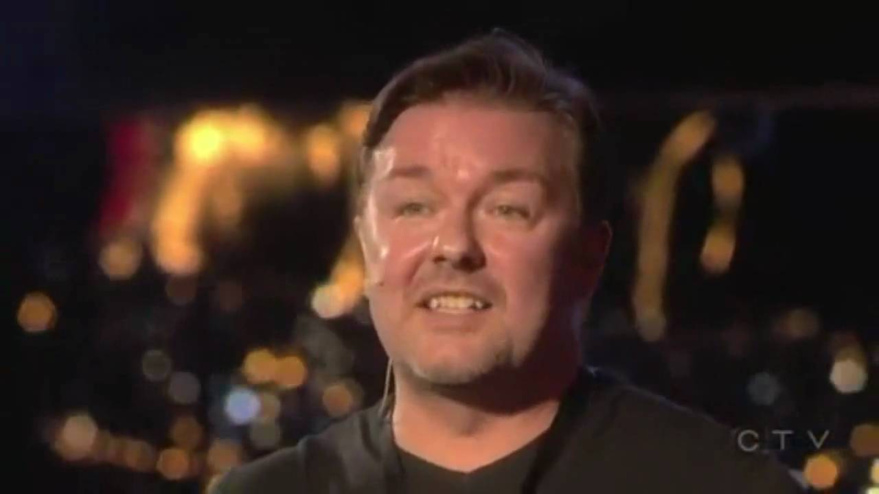Ricky Gervais 'Performing' at the Diana Concert 1/6/07