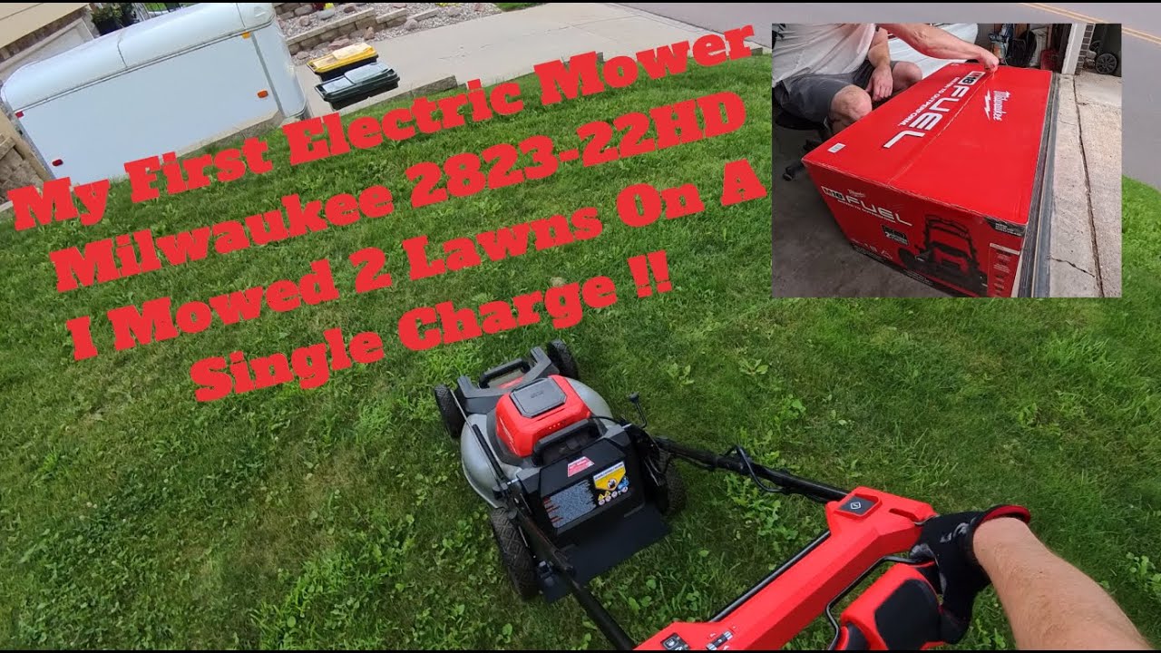Milwaukee 2823-22HD Electric Lawn Mower Unboxing & Real-World Test | 2 Lawns on One Charge!