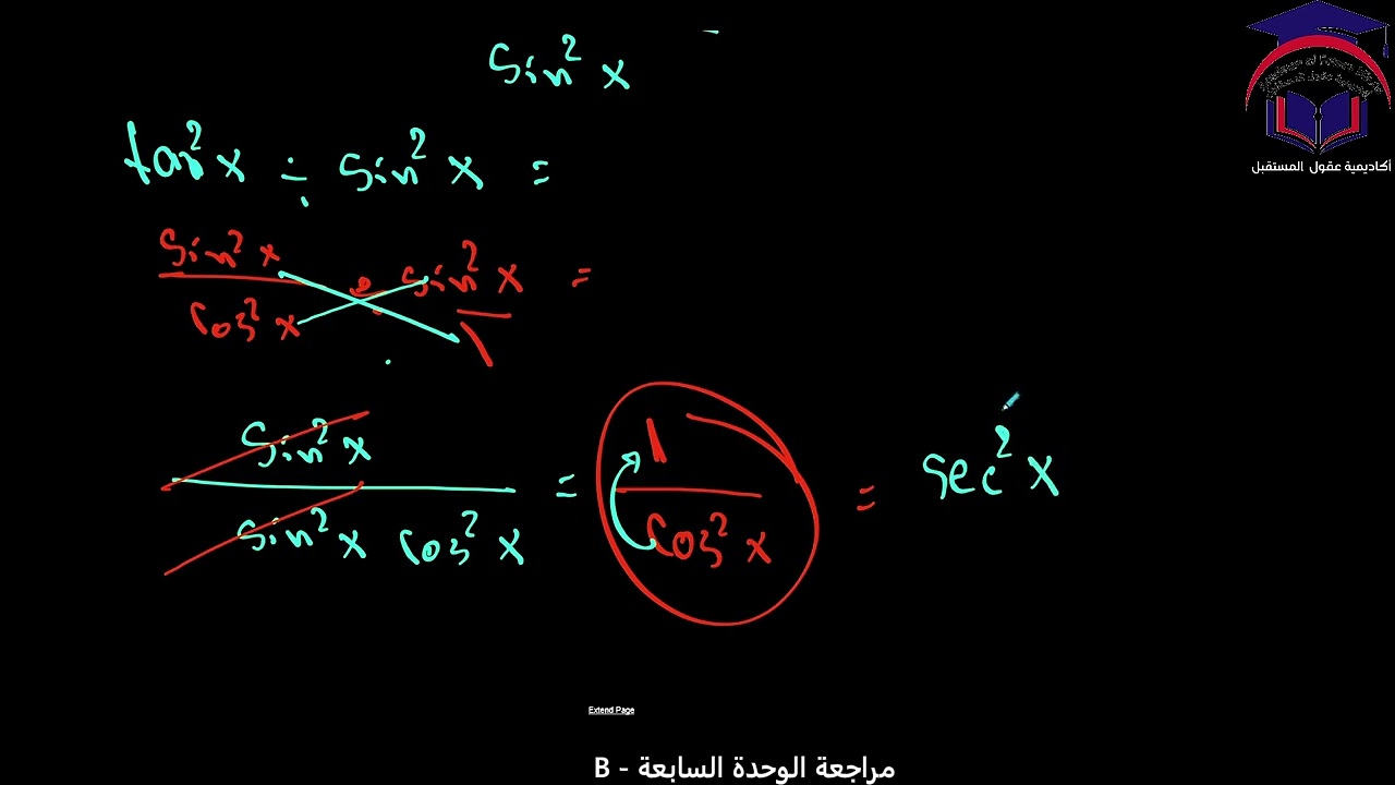 Math 11 S2 lesson B talat  مراجعة الوحدة السابعة    رياضيات الصف ‏الحادي عشر
