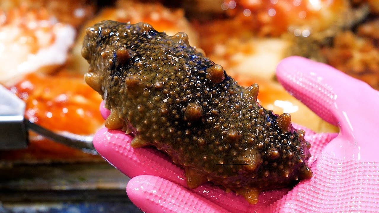 해물모듬회, 전복 해삼 개불 산낙지 멍게 / Assorted Seafood Sashimi - Korean Street Food