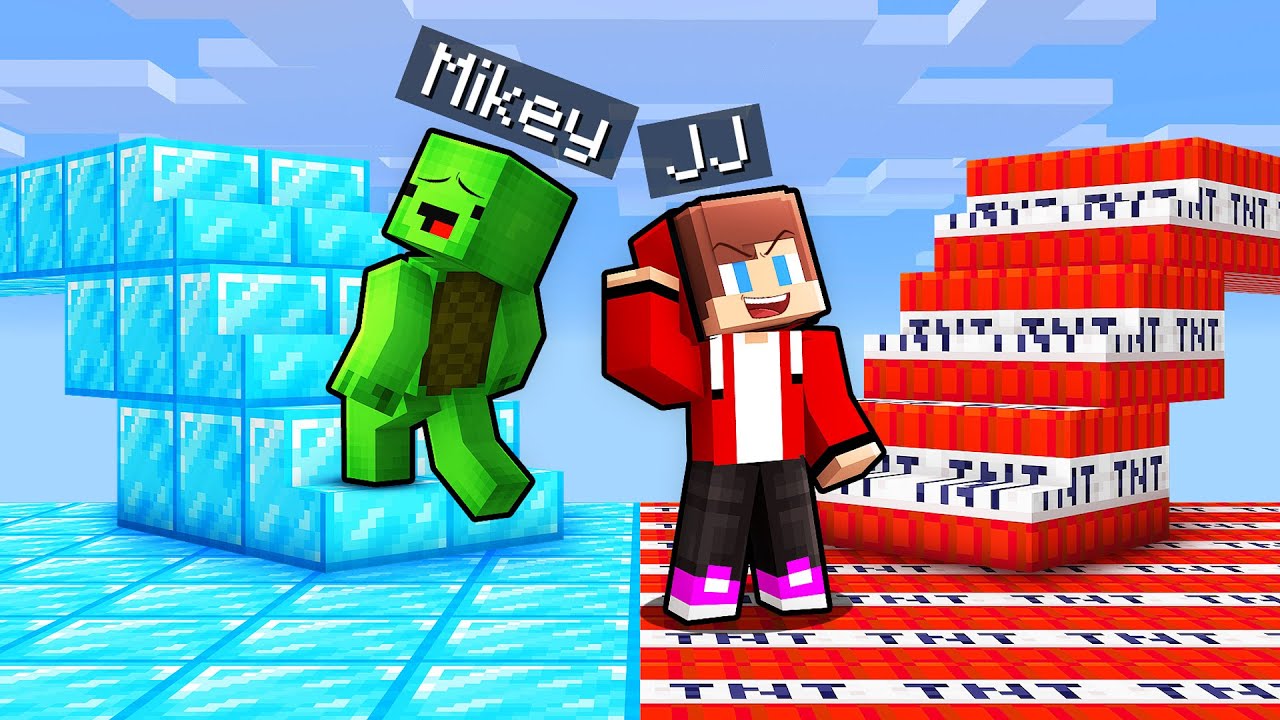 Mikey and JJ Choose the Right Bridge in Minecraft (Maizen)
