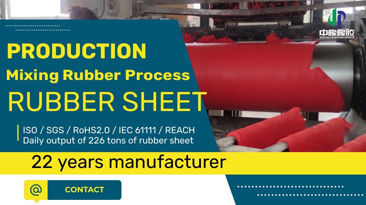 The unvulcanized rubber compound process of the red rubber sheet