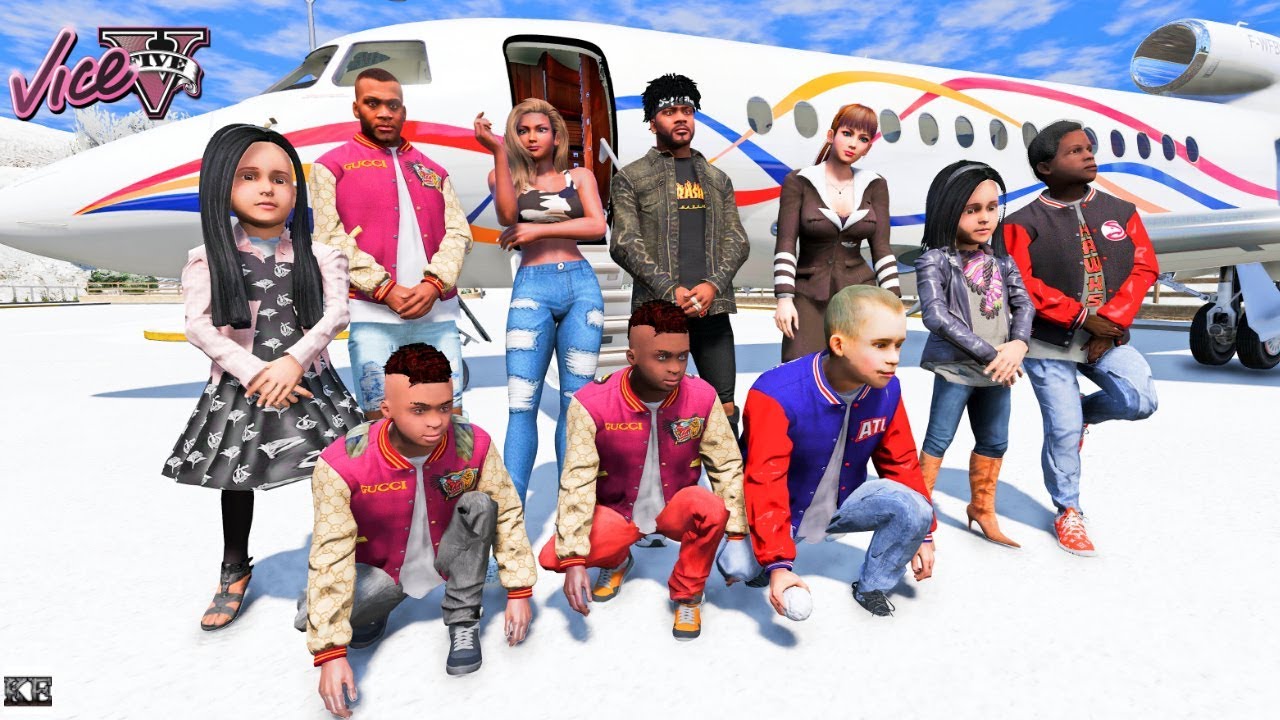 GTA 5- FAMILY TRIP TO MIAMI (GTA 5 Real Life Mods)