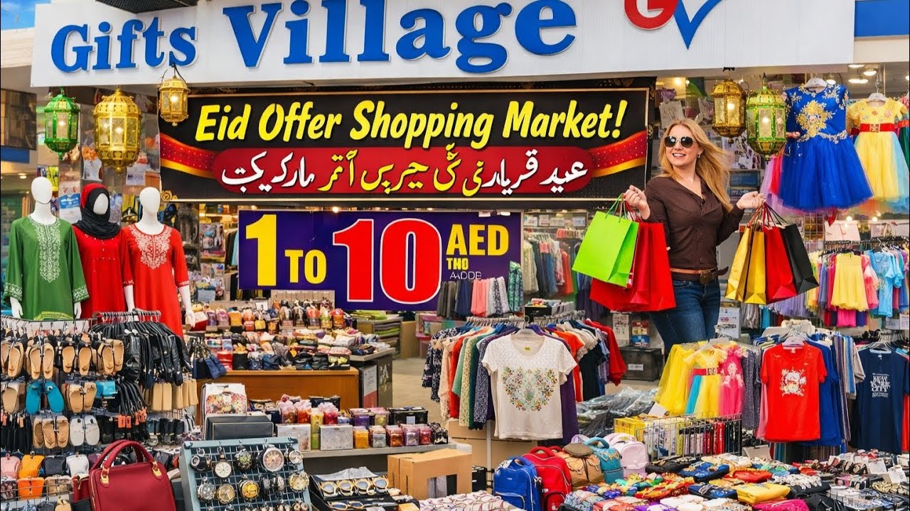 Gift Village Eid Offer Shopping Market 1 to 10 | Ramzan Special Discounts Shopping Market Dubai 🛍️🇦🇪