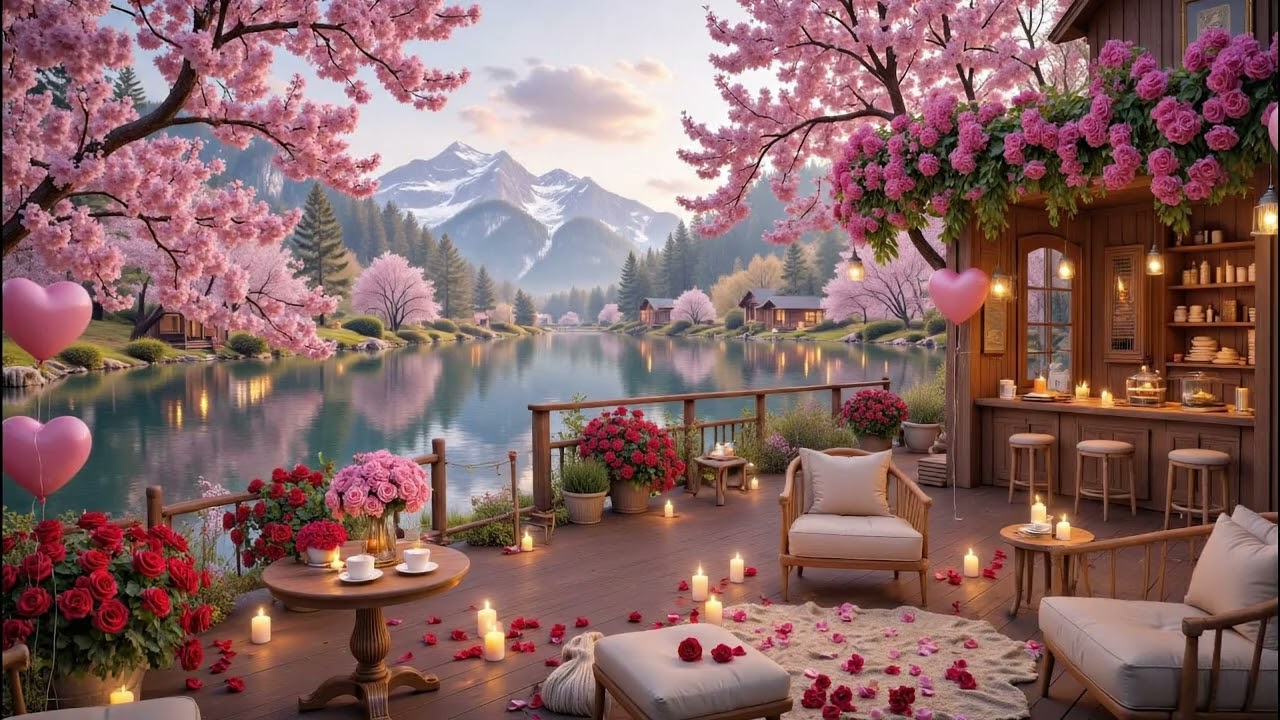 Spring Jazz Music For Valentine Relaxation - Romantic Day With Soothing Piano & Nature Therapy