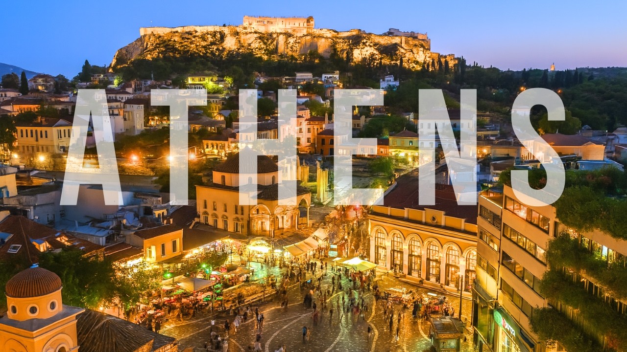 Athens, Greece 🇬🇷 Walking and Bus Ride Tour 4K