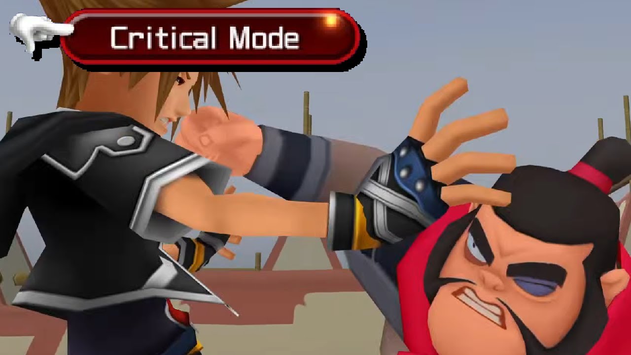 KH2 Critical Mode - Sora Gets Punched in the Mouth