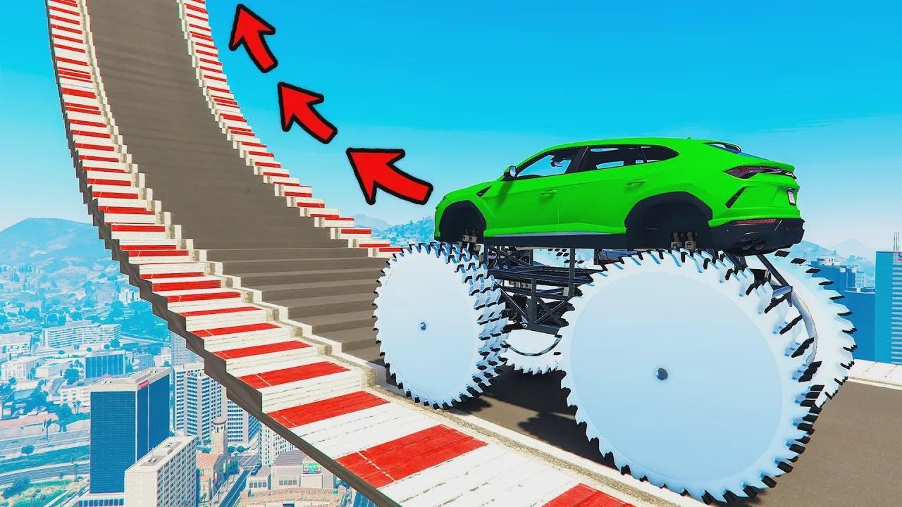 Can a Monster Truck Climb a Staircase in GTA 5? Crazy GTA 5 Online Experiments!