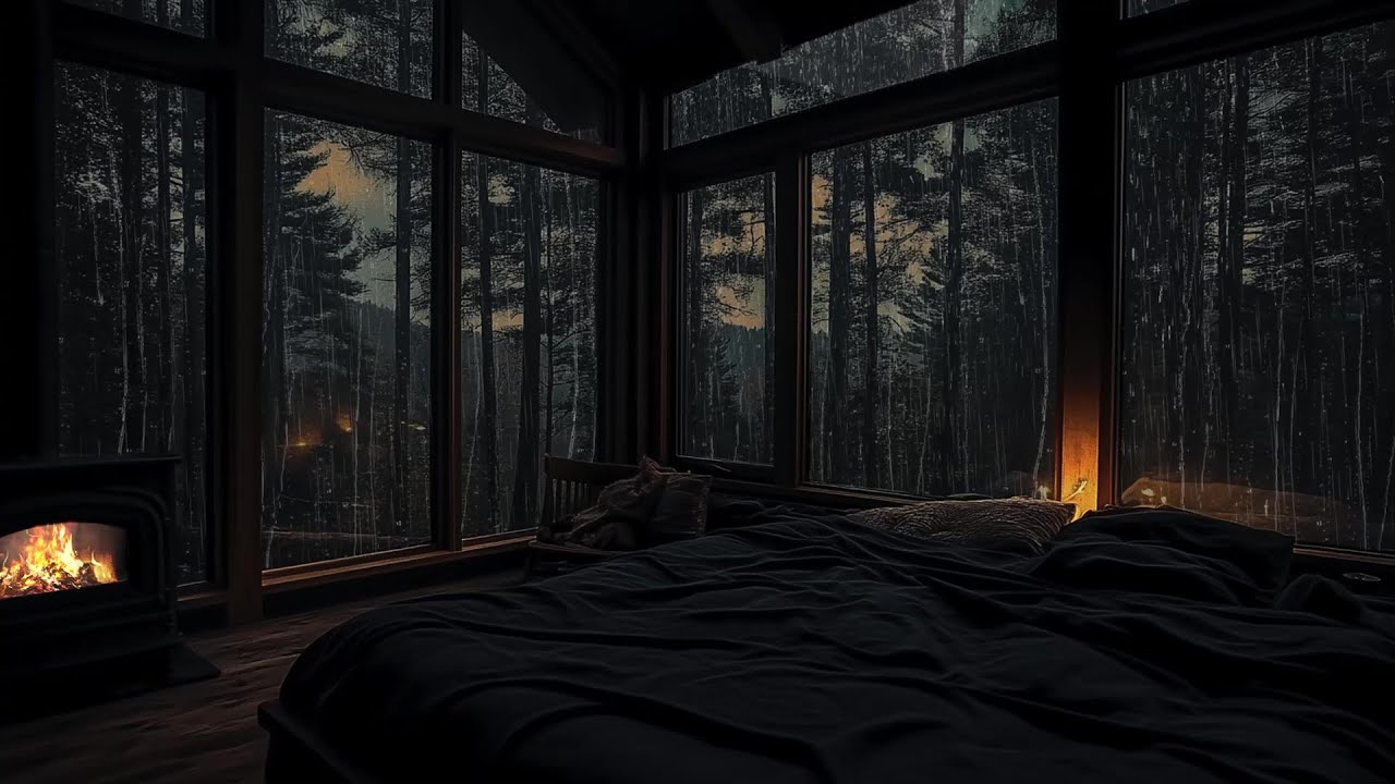 🌧️🌙 Lonely Late Night Room | Rain Tapping on Window | Calm Thoughts, Deep Rest, Better Sleep