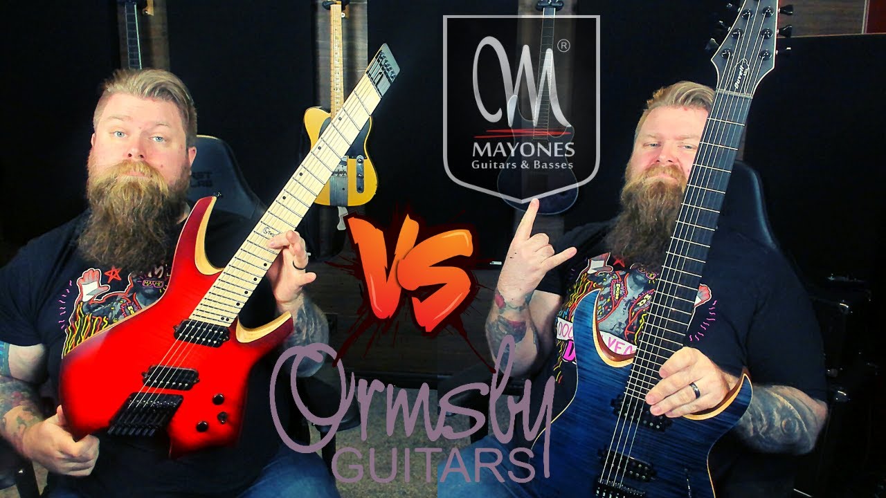 Fanned Or Straight Frets For 7 String Guitar - Ormsby vs Mayones