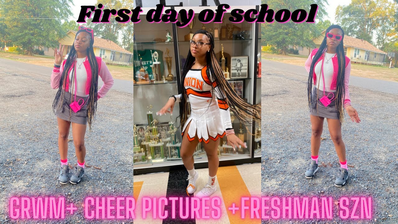 GRWM for the first day of high school + cheer pictures *FRESHMAN SZN *😝|| stasia palace