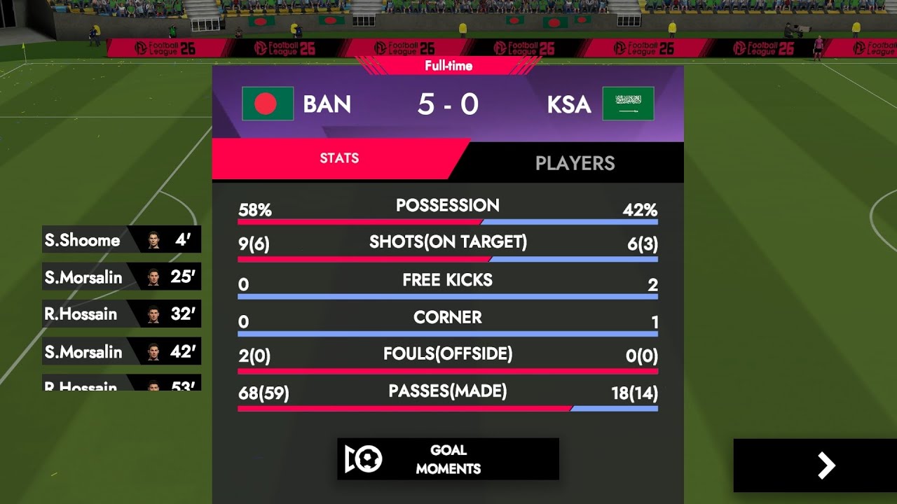 Bangladesh 5-0 Saudi Arabia footbal match/ afc asian cup qualifiers Bangladesh match/ efootball 