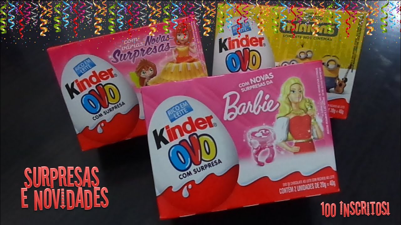 Surpresas: Kinder Ovo(Kinder Surprise Eggs) - 100 Primeiros Inscritos... Obaaaa!!! :D