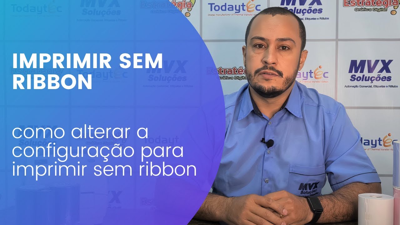 Imprimir sem ribbon - como alterar configuração para imprimir sem ribbon