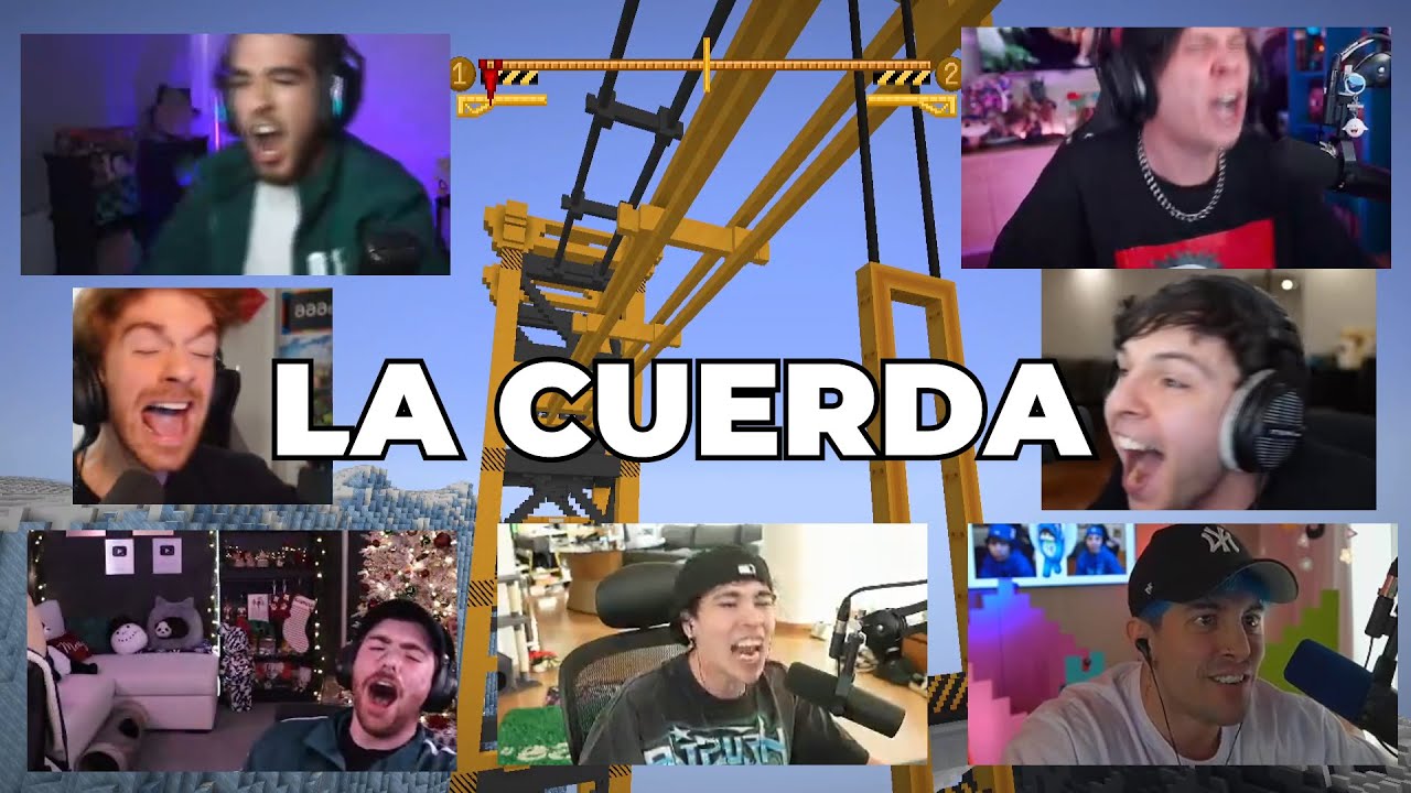 La cuerda SECUENCIA COMPLETA (multi camara)|  EQUIPO 3 | SQUID CRAFT GAME 3 | DIA 4|