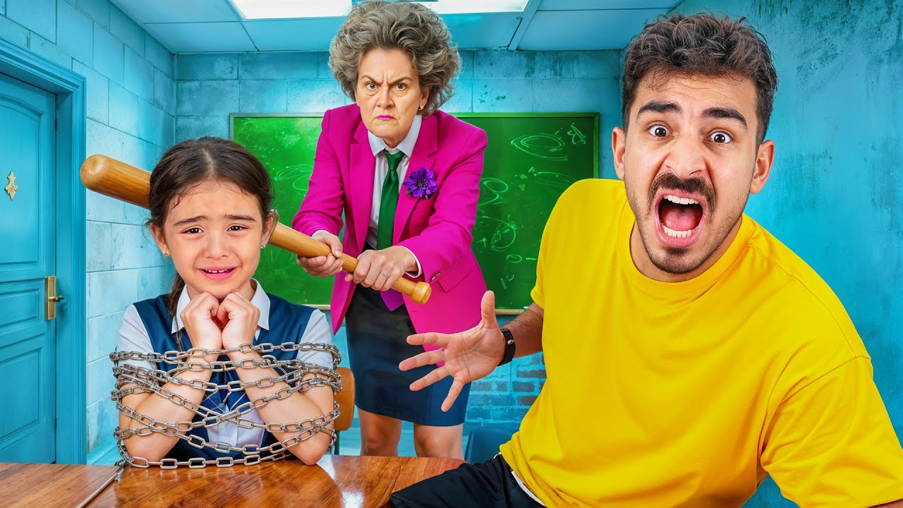 المعلمة الشريرة خطـ ـفت اولادي 😱 أتحكمت فيا انا و زوجتي يوم كامل 😭 (الحلقه الاولي)