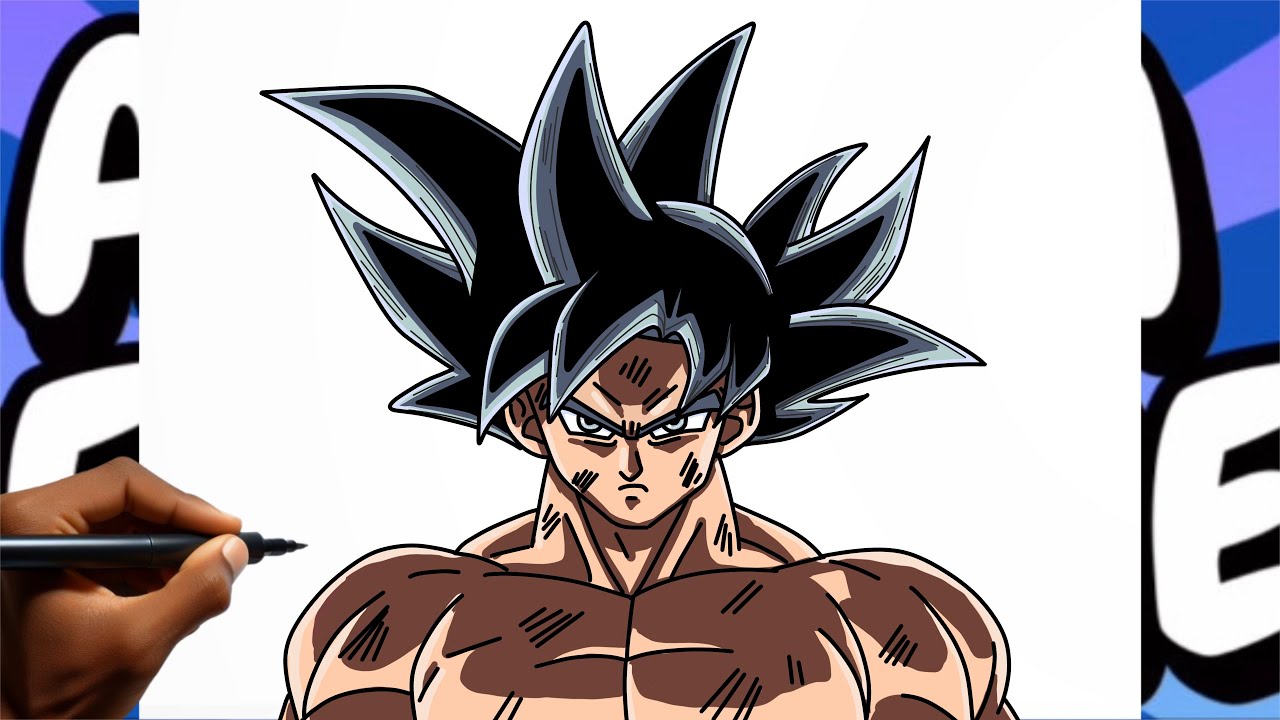 How to Draw Ultra Instinct Goku Dragon Ball  Step by Step