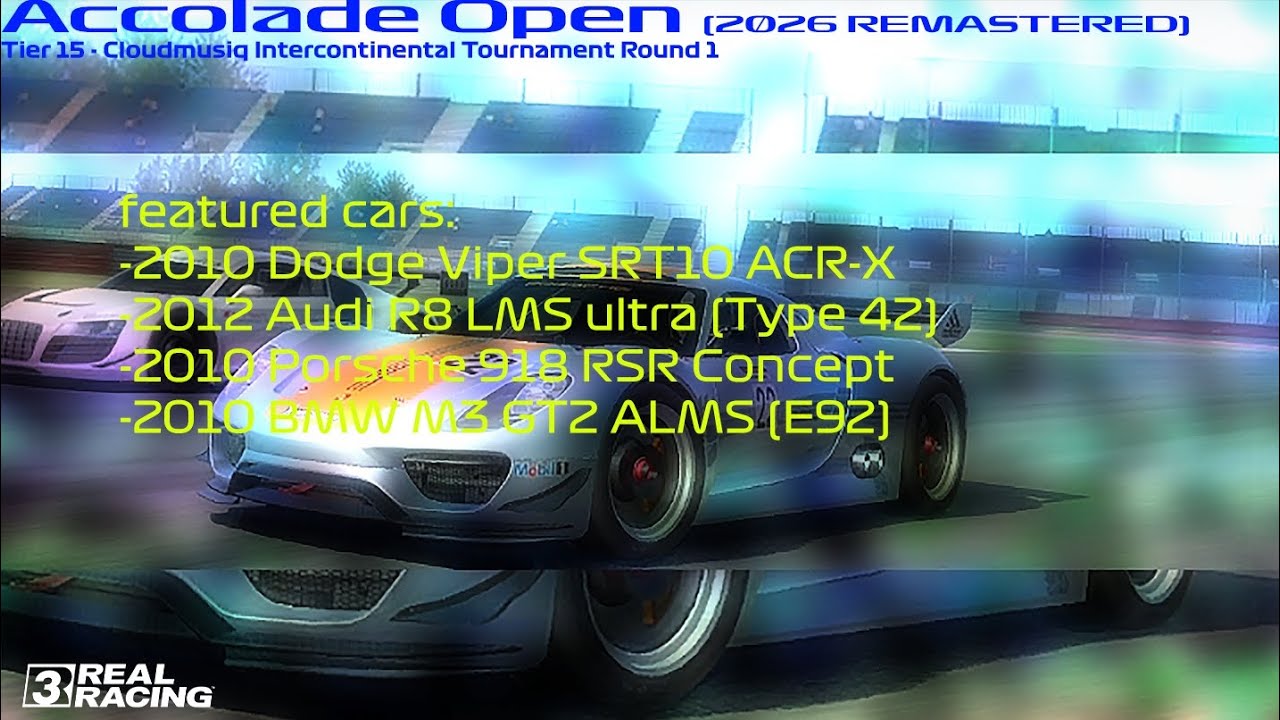 Real Racing 3 - Accolade Open REMASTERED - Cloudmusiq Intercontinental Tournament Round 1