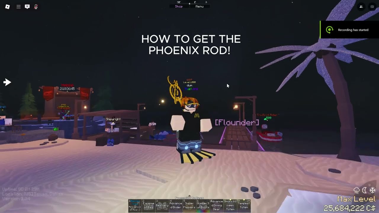 HOW TO GET THE PHOENIX ROD IN FISCH!!!