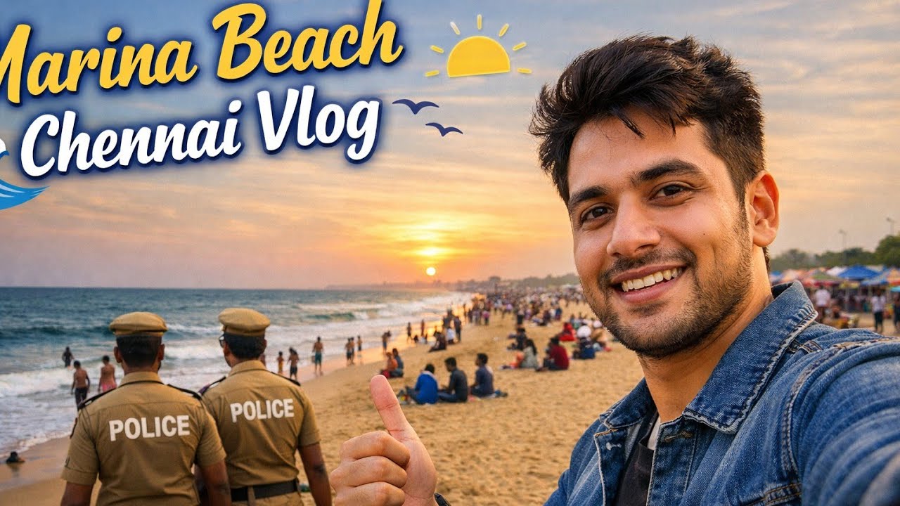 Ye kya hua Marina Beach Chennai me💀??🌊 | Clean, Safe & Super Beautiful