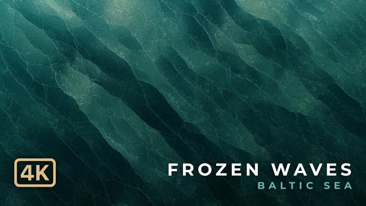 FROZEN WAVES &ndash; Polygon Ice Formations Along the Baltic Sea Coast (4K Drone)