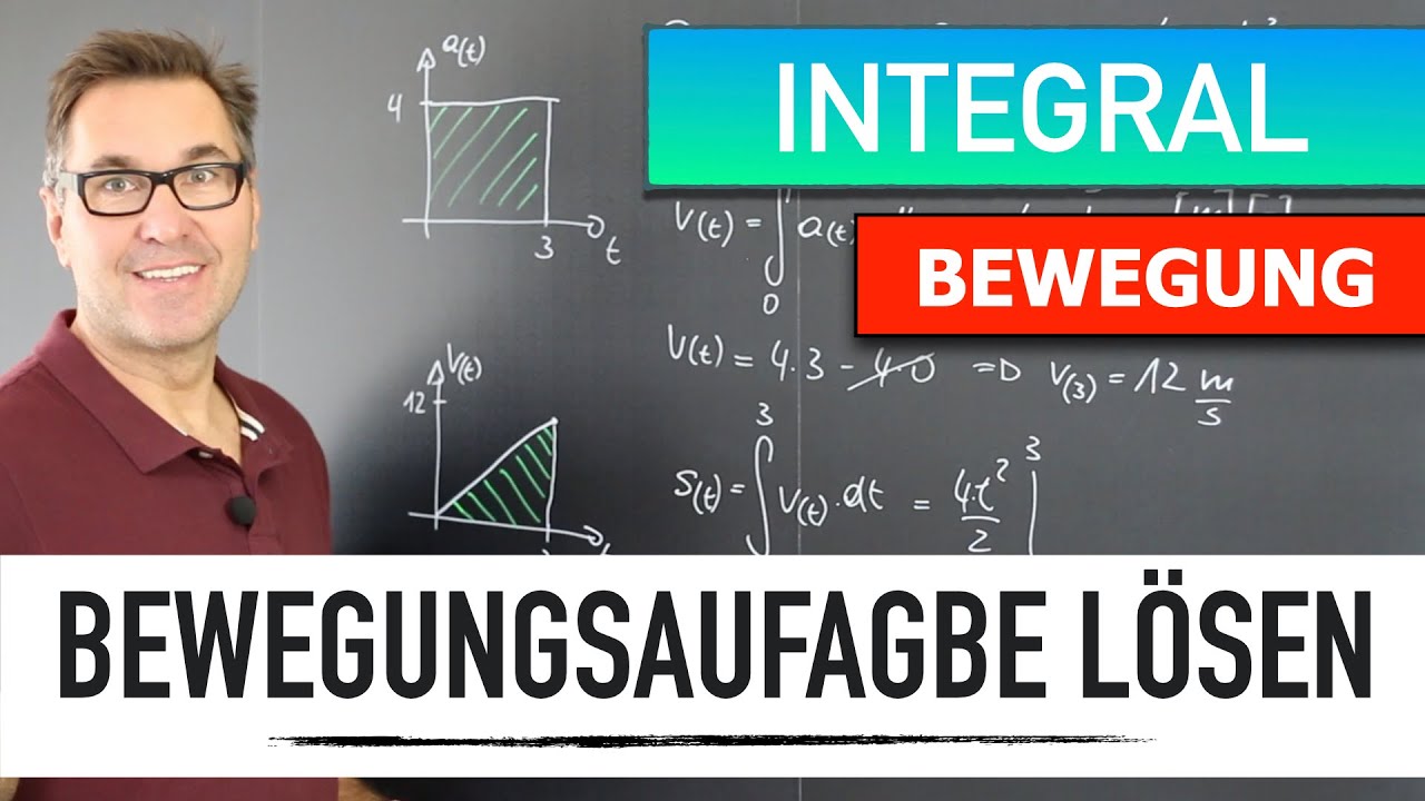 Bewegungsaufgabe mit dem Integral lösen | Weg, Geschwindigkeit, Beschleunigung | Weg-Zeit-Diagramm