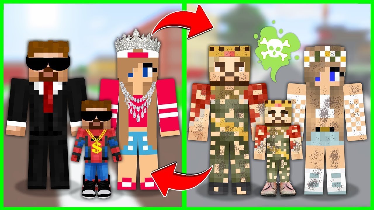 Семья нищих и семья миллионеров поменялись местами! 😱 - Minecraft: ЖИЗНЬ БОГАТЫХ И БЕДНЫХ!