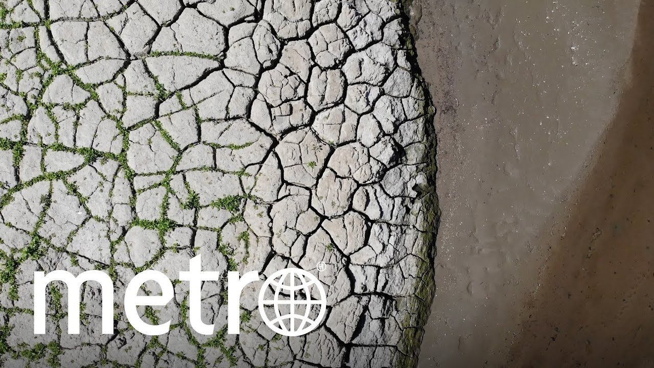 Drone legt extreme droogte bij de Rijn vast