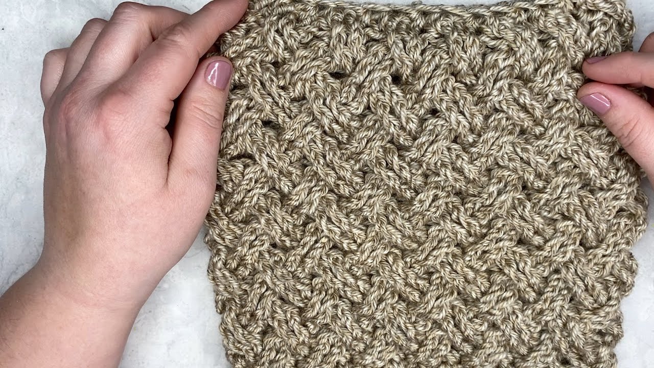 How to Crochet the Celtic Weave Stitch in the Round - Left Handed