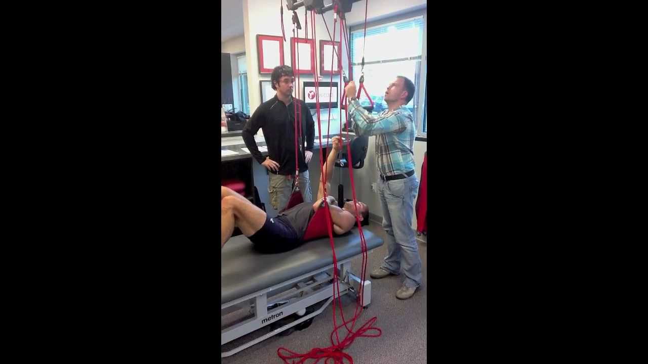 Redcord Neurac Testing with Elite Rowing Coach Carlos Dinares_Supine Scapular Retraction