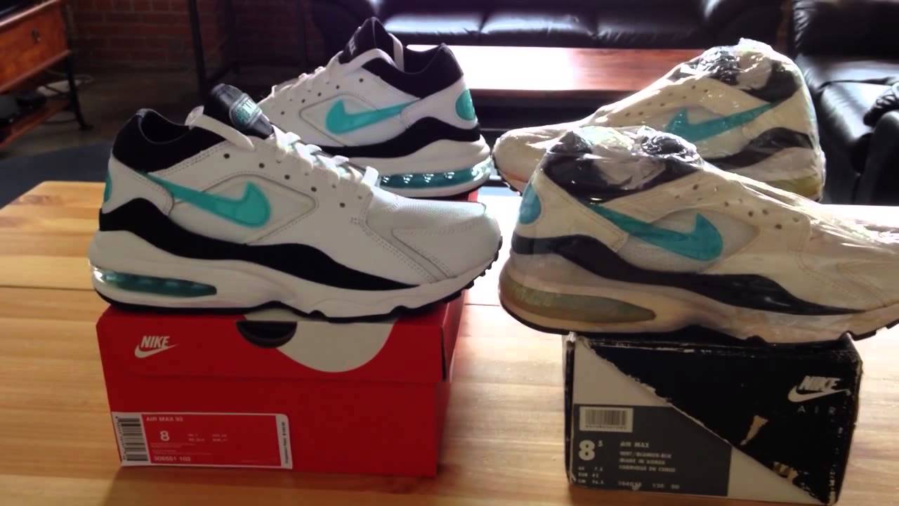 Vintage 1993 Nike Air Max 93 vs. 2014 Air Max 93 from Scott