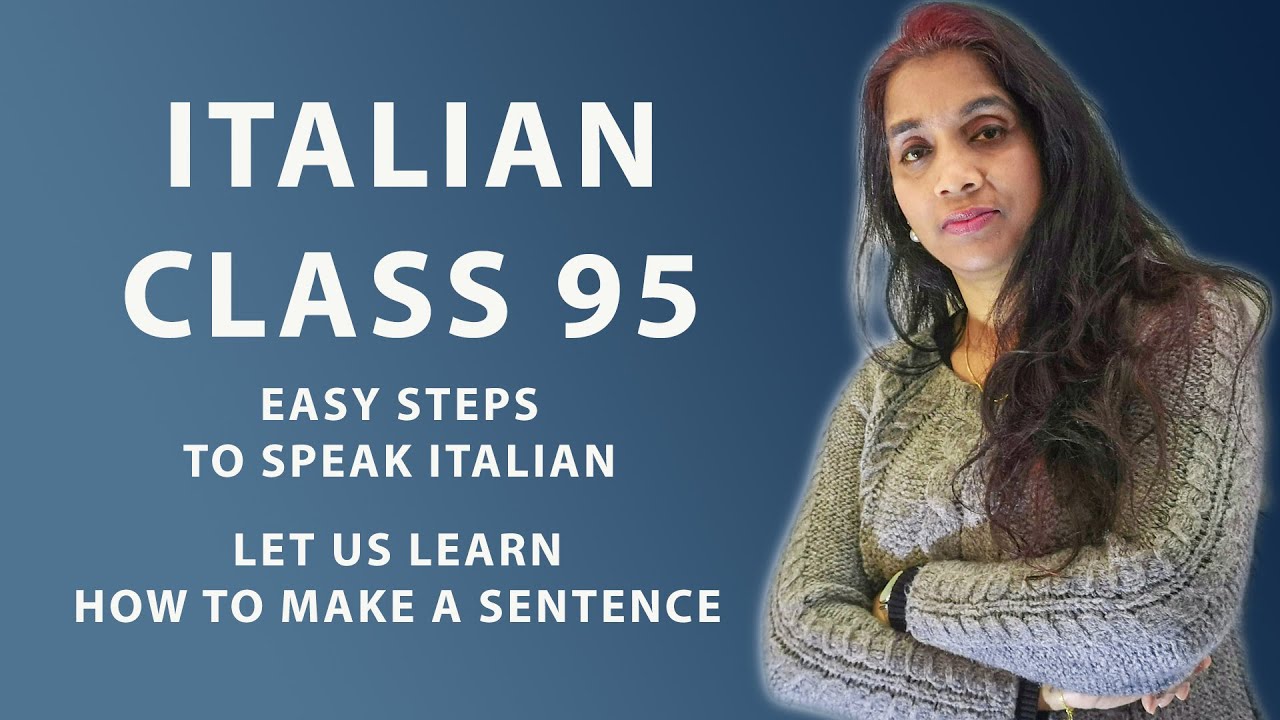 Italian malayalam language class 95  ll Let us learn how to make a sentence in italian language