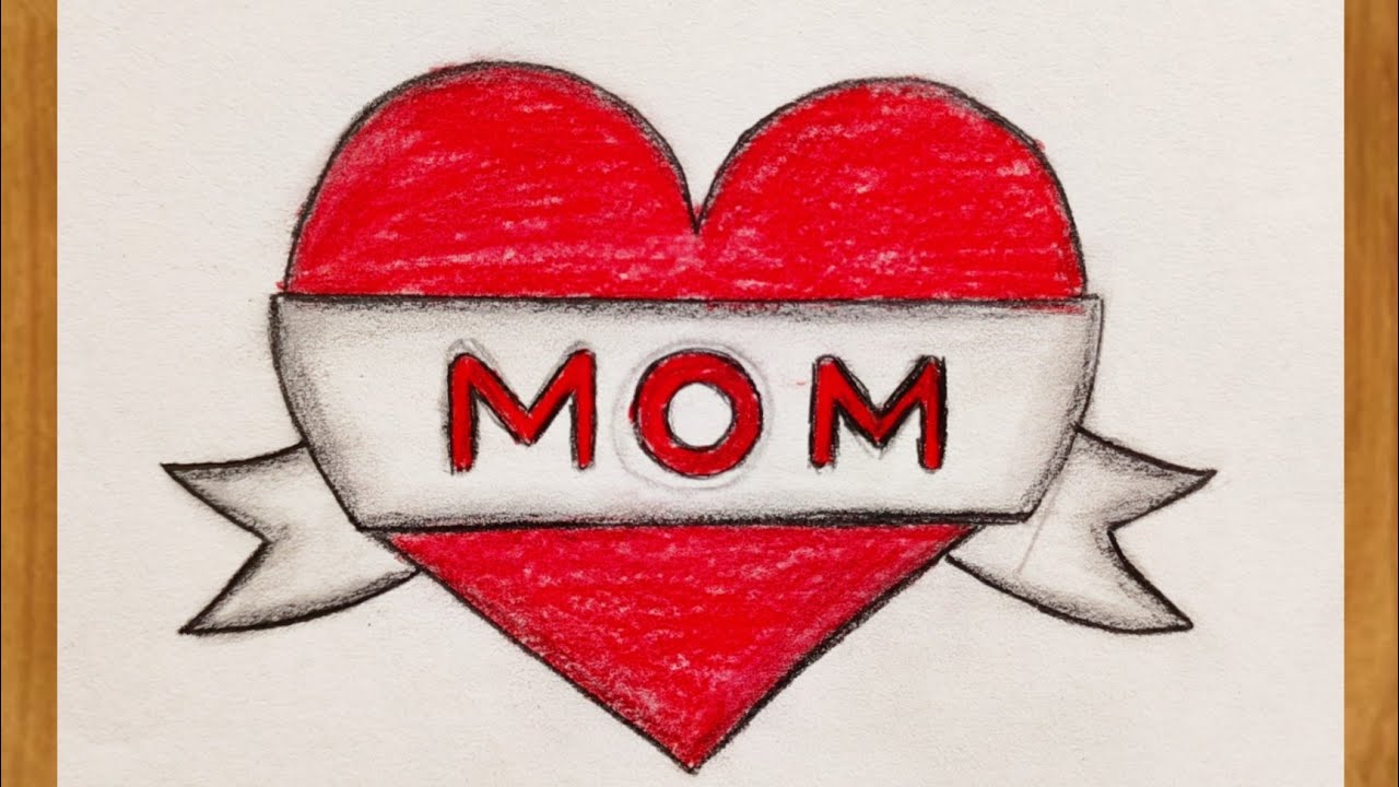 رسم سهل | رسم عيد الام | Mother's Day Drawing تعلم رسم قلب بقلم الرصاص بطريقة سهلة وبسيطة 