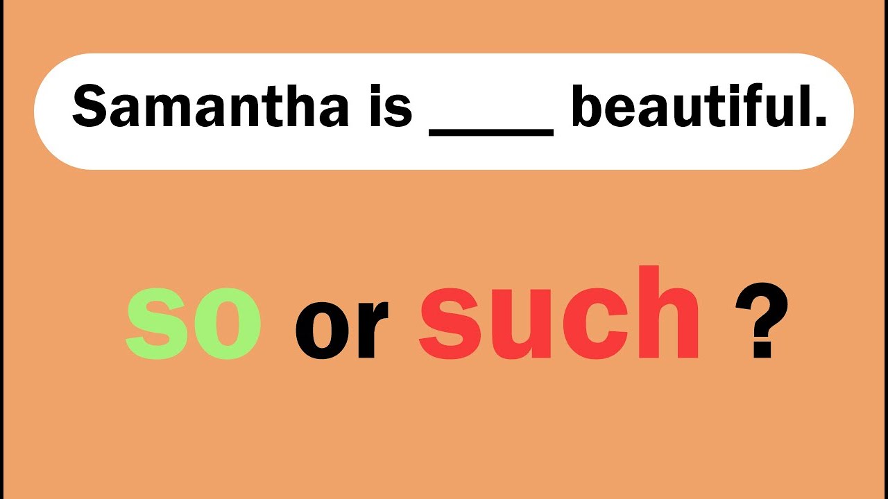 So and Such | Grammar test