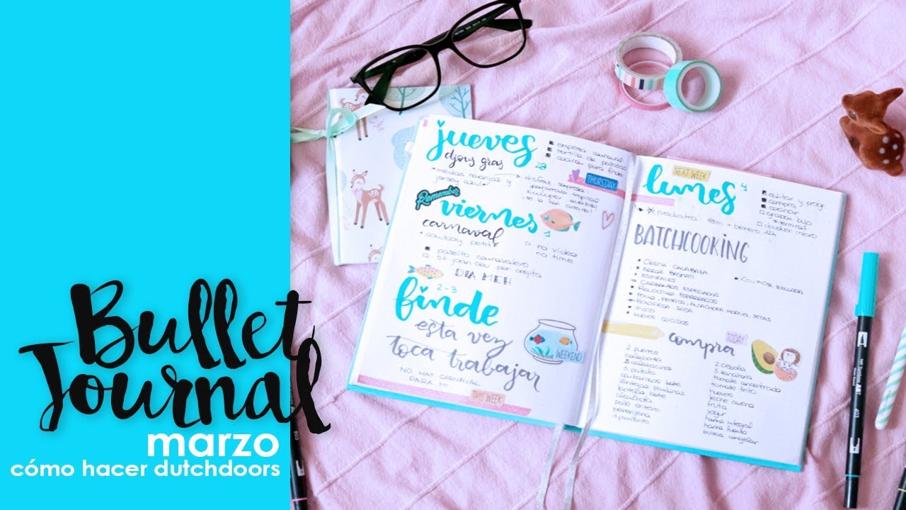 Bullet Journal: Organización de Marzo y Cómo Hacer una Dutch door o Página con solapas | NUNUSITE |