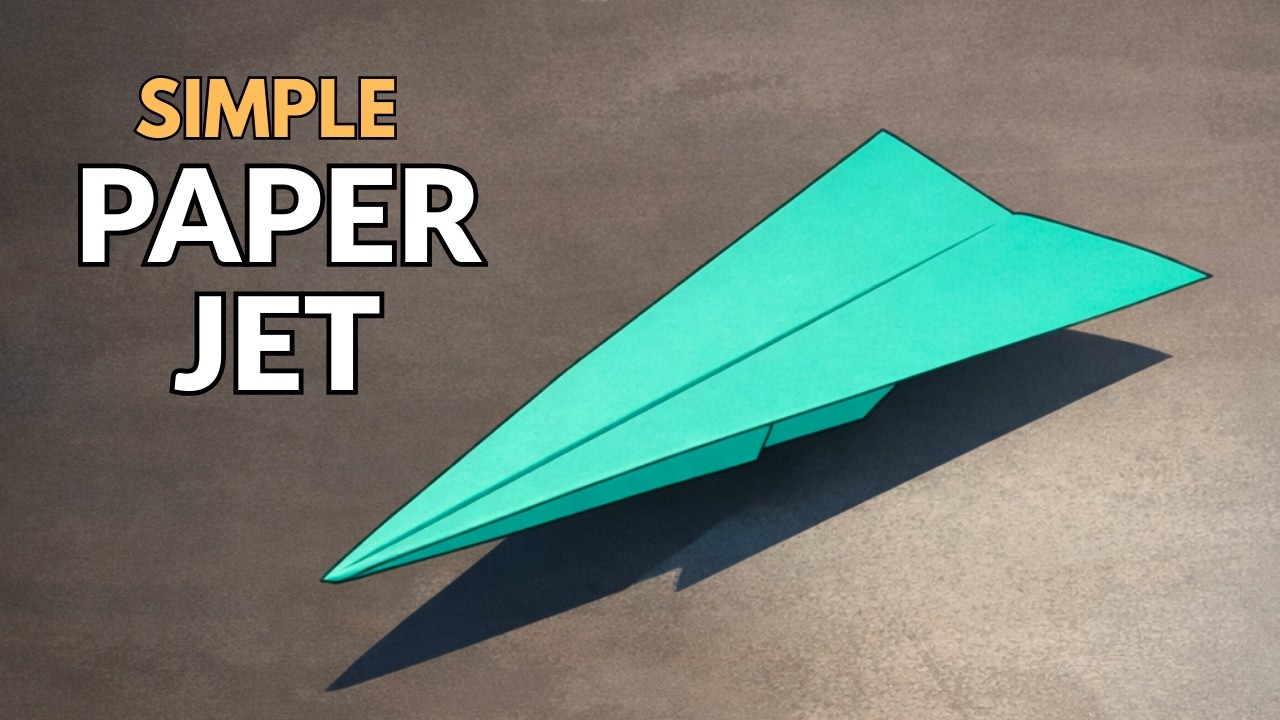 How to Make an Easy Jet Paper Airplane in 2 Minutes — Paper Plane Flies REALLY Far!