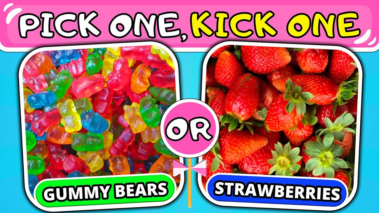Pick One, Kick One - Healthy VS Unhealthy Food! 🍩🍓