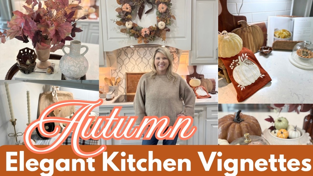 🍂 Autumn Kitchen Decorating | Elegant Fall Vignette Styling for a Beautiful Home 🍁