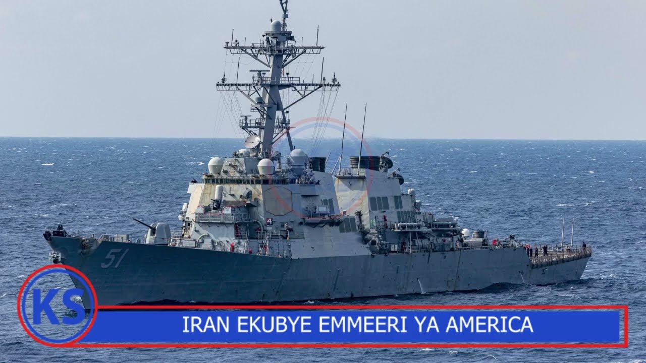 IRAN Ekubye Destroyer Ya America Mu Indian Ocean, Ekutte Omuliro, America Egamba Iran Ya Kusasula.