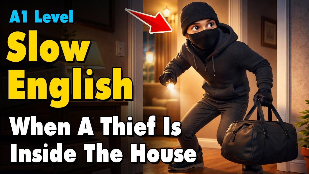 When A Thief Is Inside the House | Slow English Listening for Beginners (A1 Level)