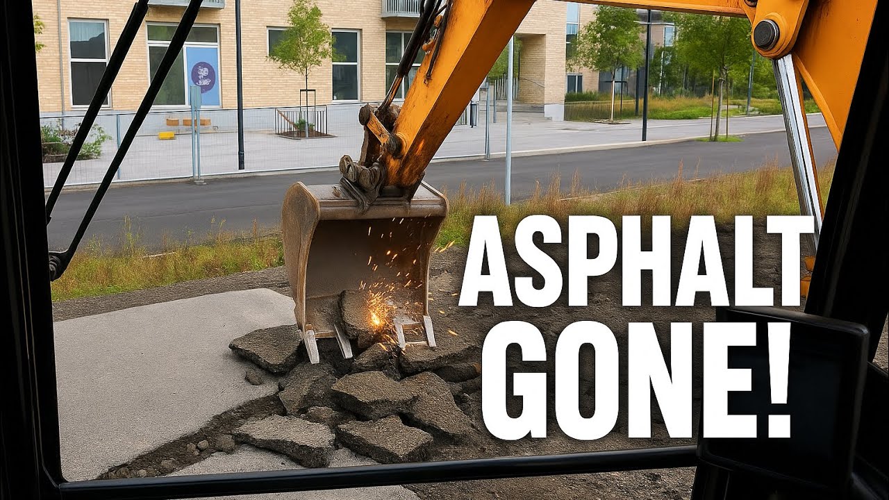 My FIRST Asphalt EXCAVATION - DISASTER or Success? Liebherr 913 excavator Engcon Tiltrotator