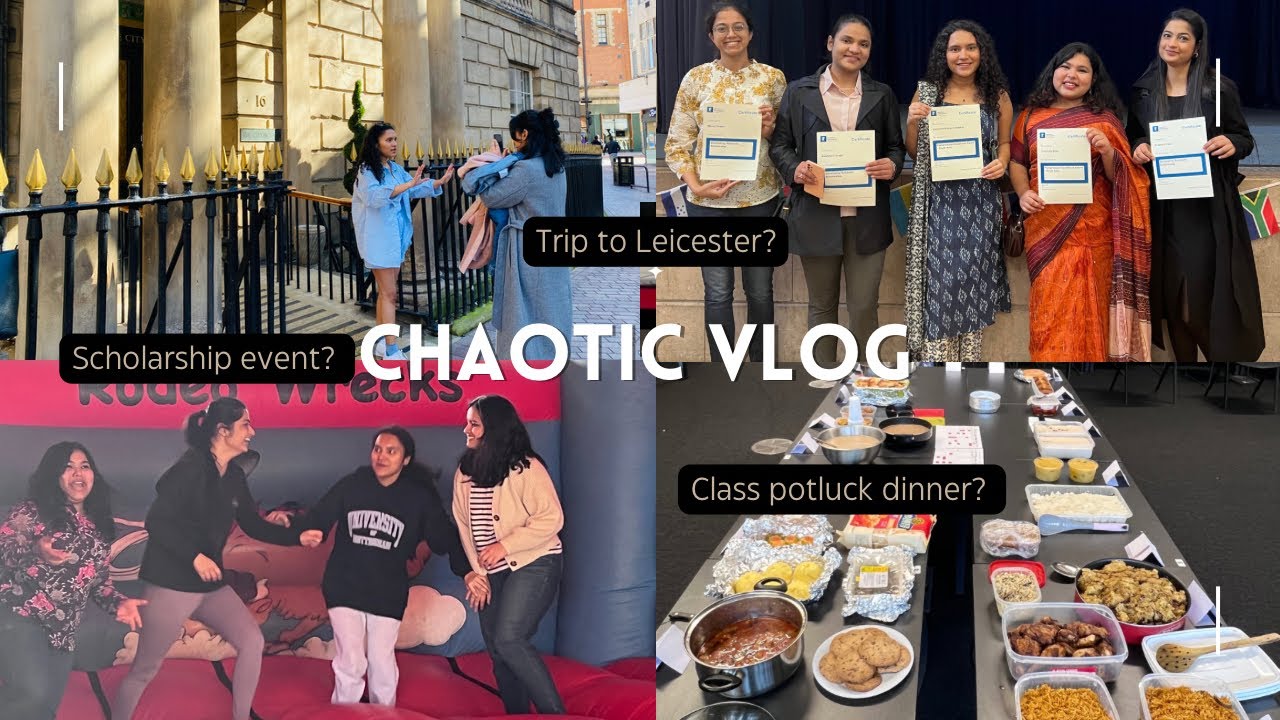 weekly vlog *day trip to Leicester, scholarship event, class potluck*
