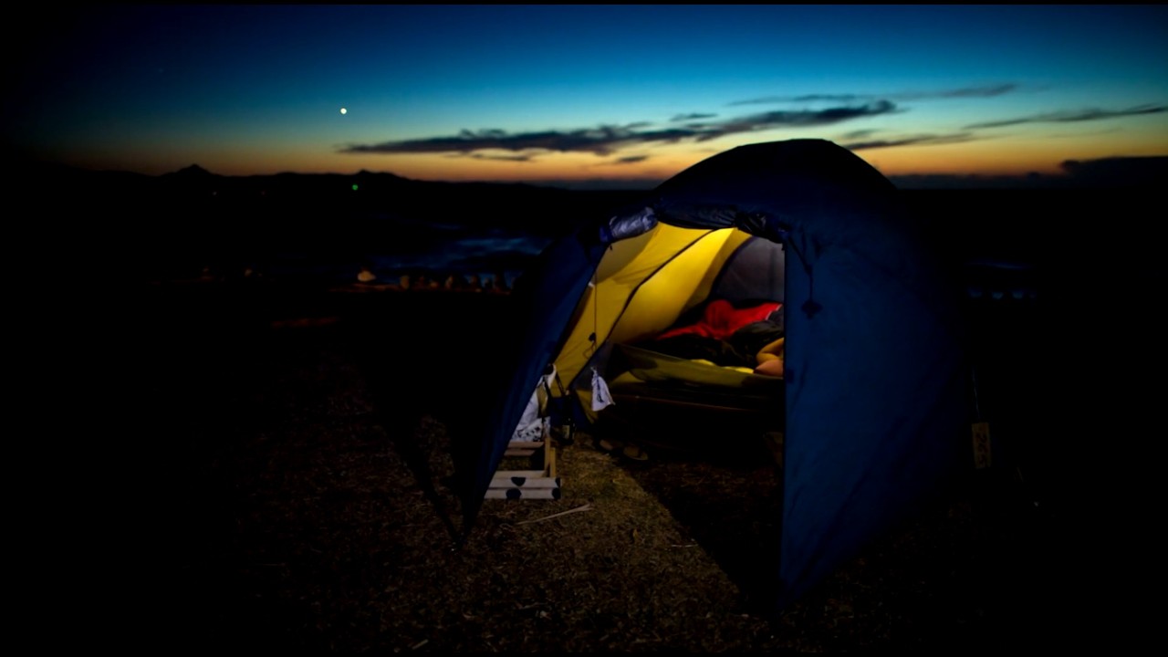 Pacific Coast Storm at Night ⛺ | Ocean, Rain & Distant Thunder 📍 Olympic Coast, Washington