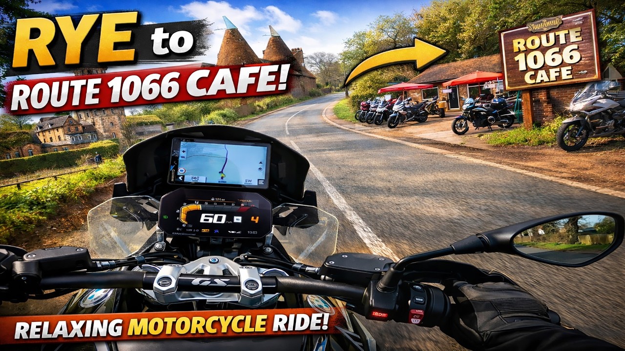 Relaxing POV Ride: Rye to Route 1066 Cafe (BMW R1300GS)